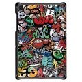 Tri-Fold Series Samsung Galaxy Tab S5e Smart Folio-etui - Graffiti