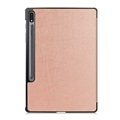 Tri-Fold Series Samsung Galaxy Tab S7+/S8+ Folio-etui - Roségull