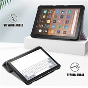 Amazon Fire HD 8 (2020)/8 Plus (2022) Tri-Fold Series Smart Folio-etui - Grå