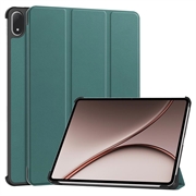 OnePlus Pad 4/Oppo Pad 5 Pro Tri-Fold Series Smart Folio-etui - svartgrønn