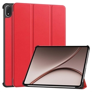 OnePlus Pad 4/Oppo Pad 5 Pro Tri-Fold Series Smart Folio-etui - rød