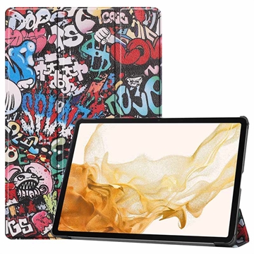 Samsung Galaxy Tab S10+ Tri-Fold Series Smart Folio-deksel - Graffiti