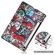 Samsung Galaxy Tab S10 Lite Tri-Fold Series Smart Folio-etui - Graffiti