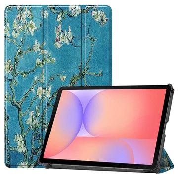 Samsung Galaxy Tab S10 Lite Tri-Fold Series Smart Folio-etui - Hvite blomster