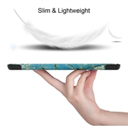 Samsung Galaxy Tab S10 Lite Tri-Fold Series Smart Folio-etui - Hvite blomster