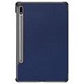 Tri-Fold Series Samsung Galaxy Tab S7 FE Smart Folio-etui - Blå