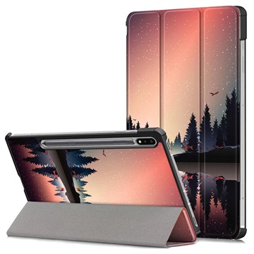Tri-Fold Series Samsung Galaxy Tab S7 FE Smart Folio-etui