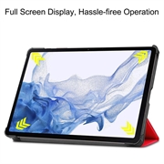 Samsung Galaxy Tab S9 Tri-Fold Series Smart Folio-etui - Rød