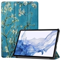 Samsung Galaxy Tab S9 Tri-Fold Series Smart Folio-etui - Hvit Blomster