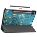 Samsung Galaxy Tab S9 Tri-Fold Series Smart Folio-etui - Hvit Blomster