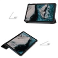 Tri-Fold Series Nokia T20 Smart Folio-etui - Svart