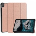 Tri-Fold Series Nokia T20 Smart Folio-etui - Roségull