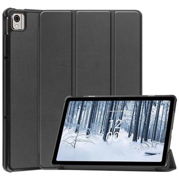 Tri-Fold Series Nokia T21 Smart Folio-etui - Svart