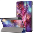 Tri-Fold Series Samsung Galaxy Tab S7/S8 Smart Folio-etui - Galakse