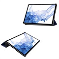Tri-Fold Series Samsung Galaxy Tab S8 Smart Folio-etui - Mørkeblå