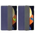 Tri-Fold Series Xiaomi Pad 5 Pro 12.4 Smart Folio-etui - Blå