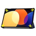 Tri-Fold Series Xiaomi Pad 5 Pro 12.4 Smart Folio-etui - Blå
