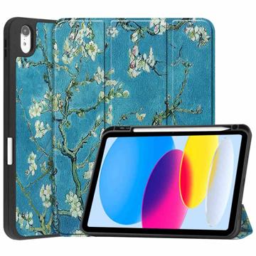 Tri-Fold Series iPad (2022) Smart Folio-etui - Hvit blomster