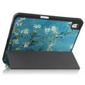 Tri-Fold Series iPad (2022) Smart Folio-etui - Hvit blomster
