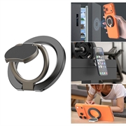 Trippel sammenleggbar MagSafe-ring med stativ for telefon - svart