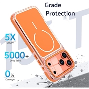iPhone 18 Pro Max Tofarget hybrid-deksel - MagSafe-kompatibel - oransje