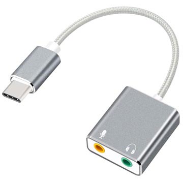 USB-C / AUX Hodetelefoner & Mikrofon Audio-adapter