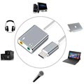 USB-C / AUX Hodetelefoner & Mikrofon Audio-adapter - Grå