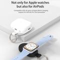 U16 for Apple Watch AirPods Smartwatch Charger Mini magnetisk trådløs ladeplate med Type-C-kontakt - svart