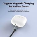 U30 magnetisk trådløs lader for Apple Watch, AirPods, Galaxy Watch og Pixel Watch - hvit