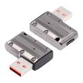 UC-029-TC002 USB 3.1 type C-hunn til USB 3.0 type A-hann 90 grader venstrevinklet flat 10 Gbps data 120 W strømadapter
