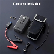 Ugreen ES703 4-i-1 startbatteri - luftkompressor, 10000mAh powerbank, LED-lampe - svart