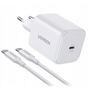 Ugreen X524 45W GaN USB-C-vegglader med USB-C-kabel - hvit