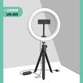 UN-205 8\'\' LED Ring Light med stativ og telefonholder Selfie Circle Lamp for YouTube, videofotografering, sminke og makeup
