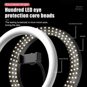 UN-700 10\'\' LED-ringlyskaster med stativstativ, lydkortskuff og 3 telefonholdere for selfie- og videofotografering på YouTube Sminke