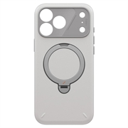 iPhone 18 Pro Max/17 Pro Max UNIQ Elix 360 roterende-deksel med støttefot - MagSafe-kompatibelt - Lysegrå