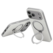 iPhone 18 Pro Max/17 Pro Max UNIQ Elix 360 roterende-deksel med støttefot - MagSafe-kompatibelt - Lysegrå