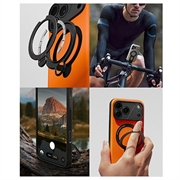 iPhone 18 Pro/17 Pro UNIQ Elix 360 roterende-deksel med støttefot - MagSafe-kompatibelt - oransje