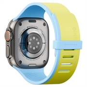 Apple Watch 44/45/46/49mm UNIQ Revix IV vendbar magnetrem - limegrønn / blå