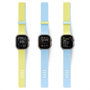 Apple Watch 44/45/46/49mm UNIQ Revix IV vendbar magnetrem - limegrønn / blå