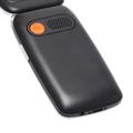 UNIWA V202T 4G Flip Mobiltelefon for eldre - Dansk, finsk, svensk, engelsk - Svart