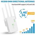 UNT-10 Dual-Band WiFi-forsterker / ruter 1200 Mbps - EU-kontakt - Hvit