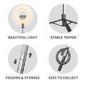 USAMS US-ZB241 8-tommers LED-ringlys for fotografering, video, live-studio, fyllingslys med stativbrakett og trådløs fjernkontroll