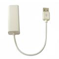 USB 2.0 til RJ45 Ethernet-adapterkabel - hvit