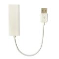 USB 2.0 til RJ45 Ethernet-adapterkabel - hvit