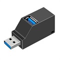USB 3.0 Hub Splitter 1x3 - 1x USB 3.0, 2x USB 2.0 - Svart