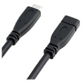USB 3.1 Type-C / USB 3.1 Type-C Forlengelseskabel - Svart