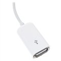 USB 3.1 Type-C / USB 2.0 OTG Kabel Adapter - 15cm - Hvit