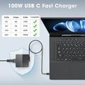 USB-C-lader til bærbar PC for ASUS ROG Flow X13/Z13 - 100W, 20V, 5A, EU-stikkontakt - svart