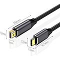 USB-C til Mini DisplayPort-kabel 1.8m - 4K/60Hz - svart