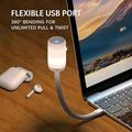 USB Galaxy-projektor med nattlys – 13 stjerneskiver, 360 fleksibel svanehalsdesign – hvit